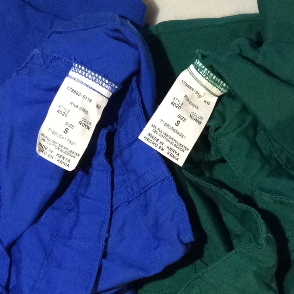 Cherokee Cargo Scrub Pants Royal or Green Small - Picture 7 of 7
